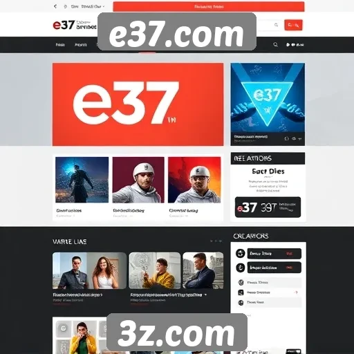 Interface do usuário e37.com destaca facilidade de navegação